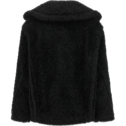 Black Alpaca Leather Coat