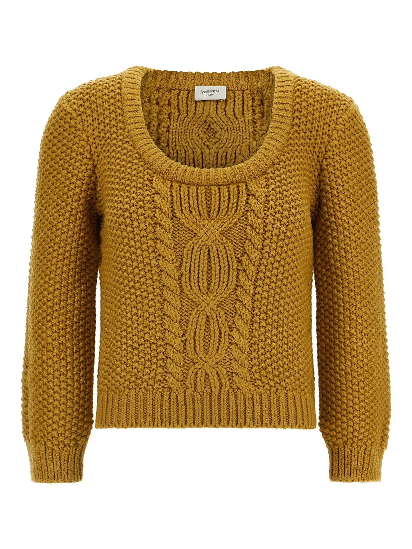 Bicolor Wool Cardigan