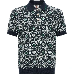 Blue Cotton Polo Shirt