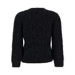 Black Wool Cardigan