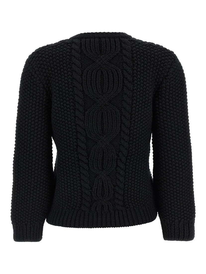 Black Wool Cardigan