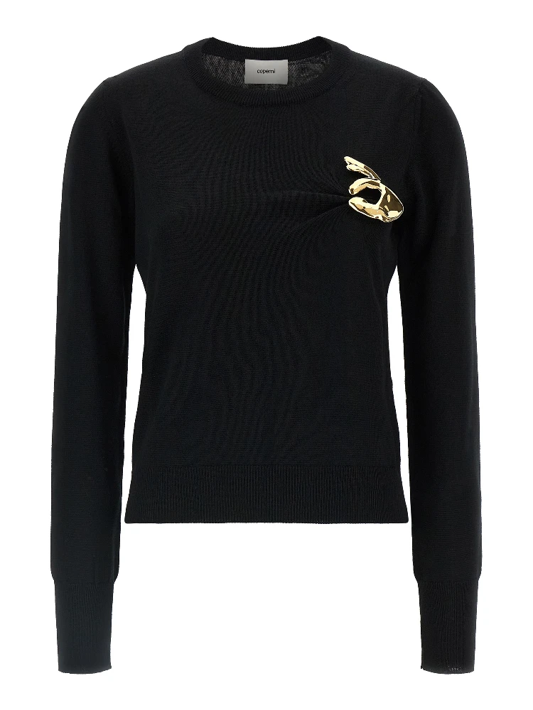 Black Virgin Wool Cardigan
