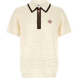 White Wool Polo Shirt