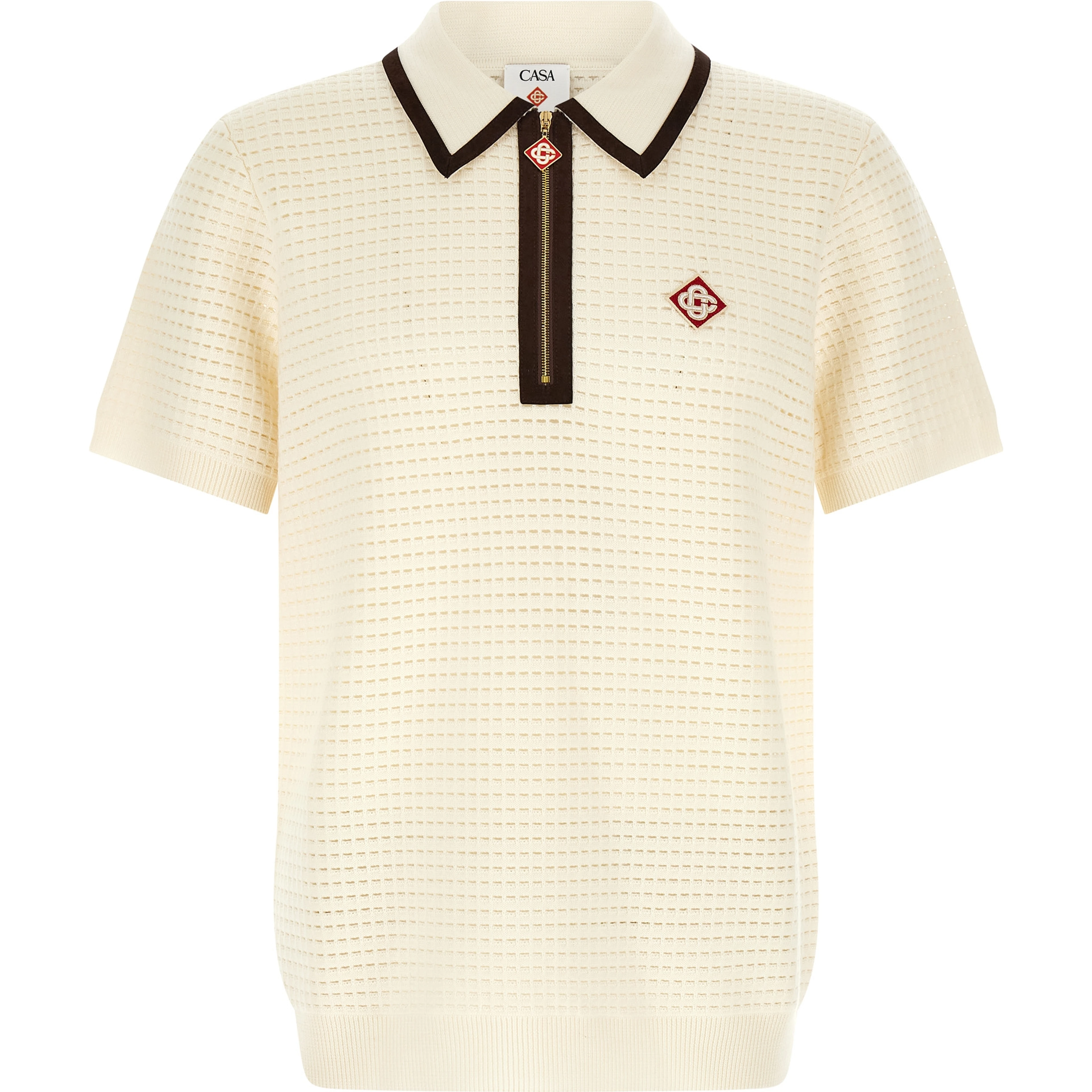 White Wool Polo Shirt
