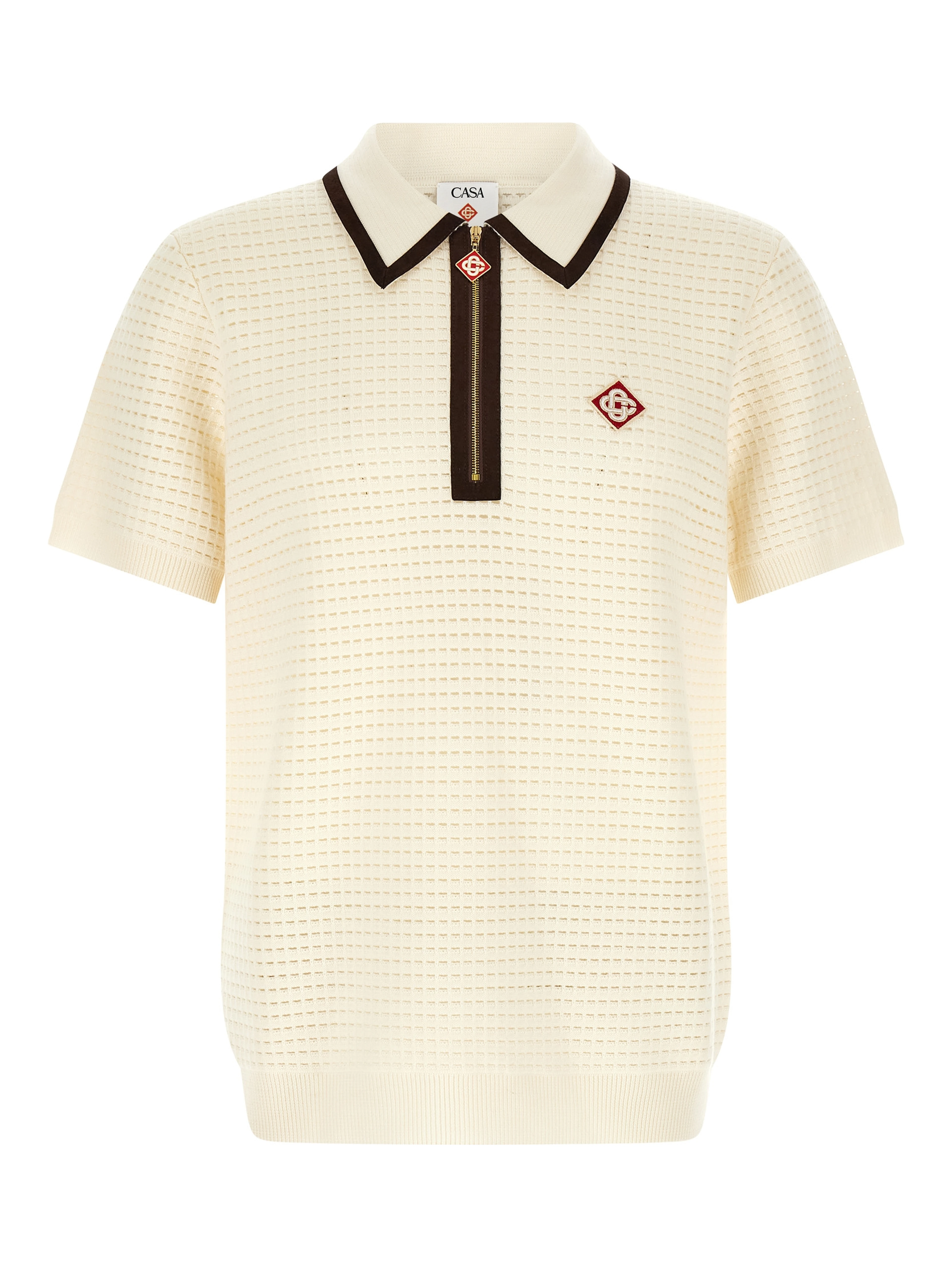 White Wool Polo Shirt