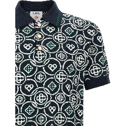 Blue Cotton Polo Shirt