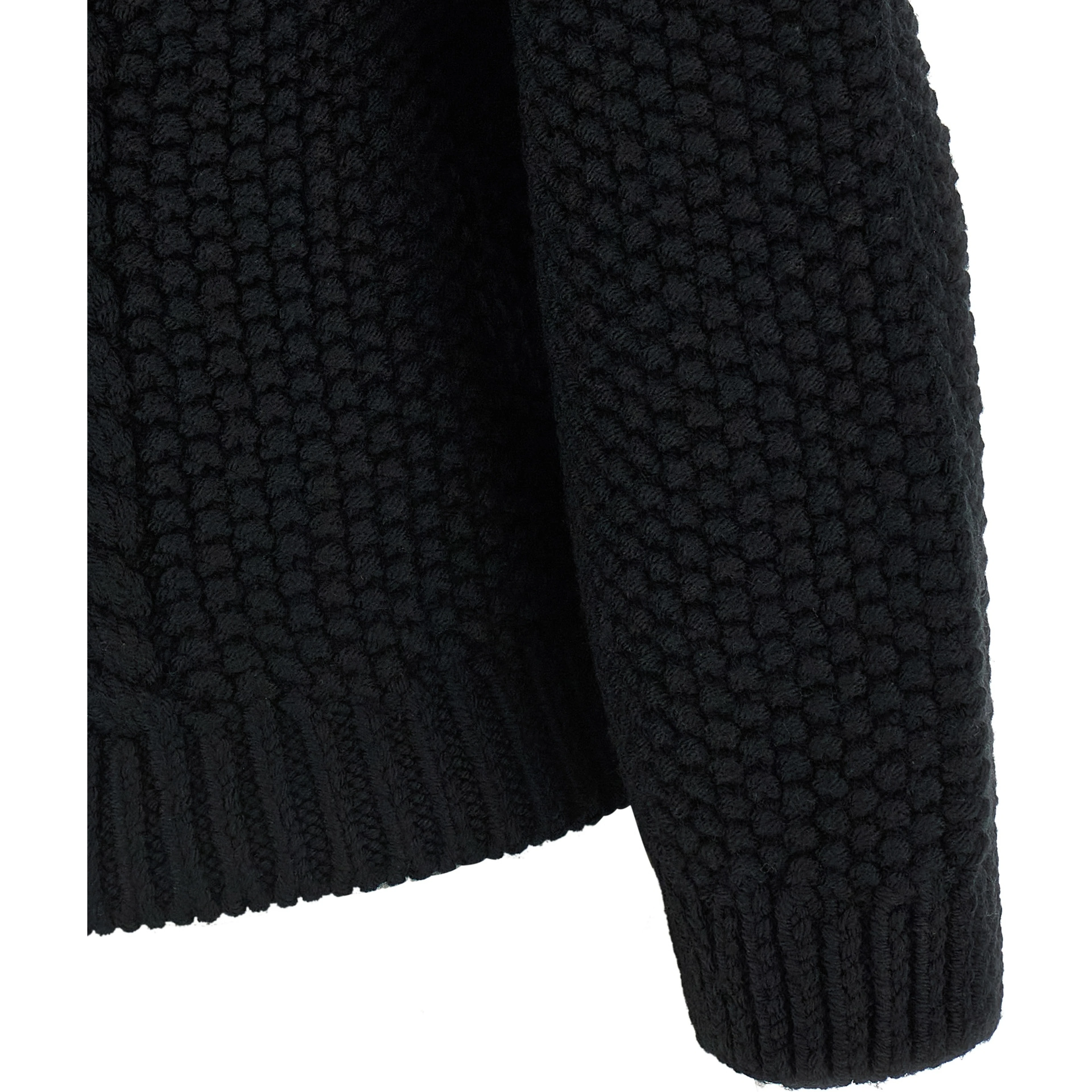 Black Wool Cardigan