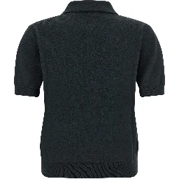 Black Cotton Polo Shirt