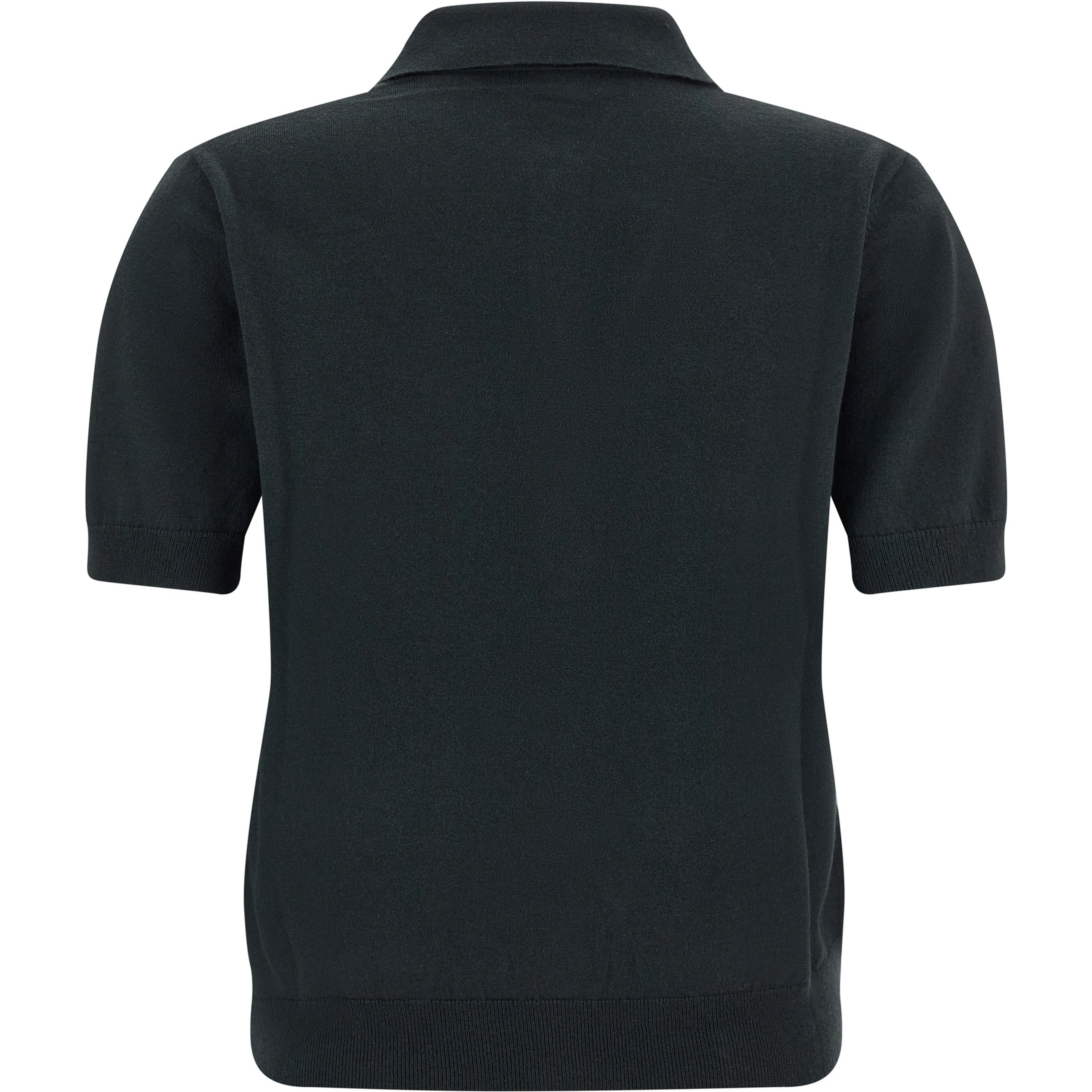 Black Cotton Polo Shirt