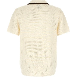 White Wool Polo Shirt