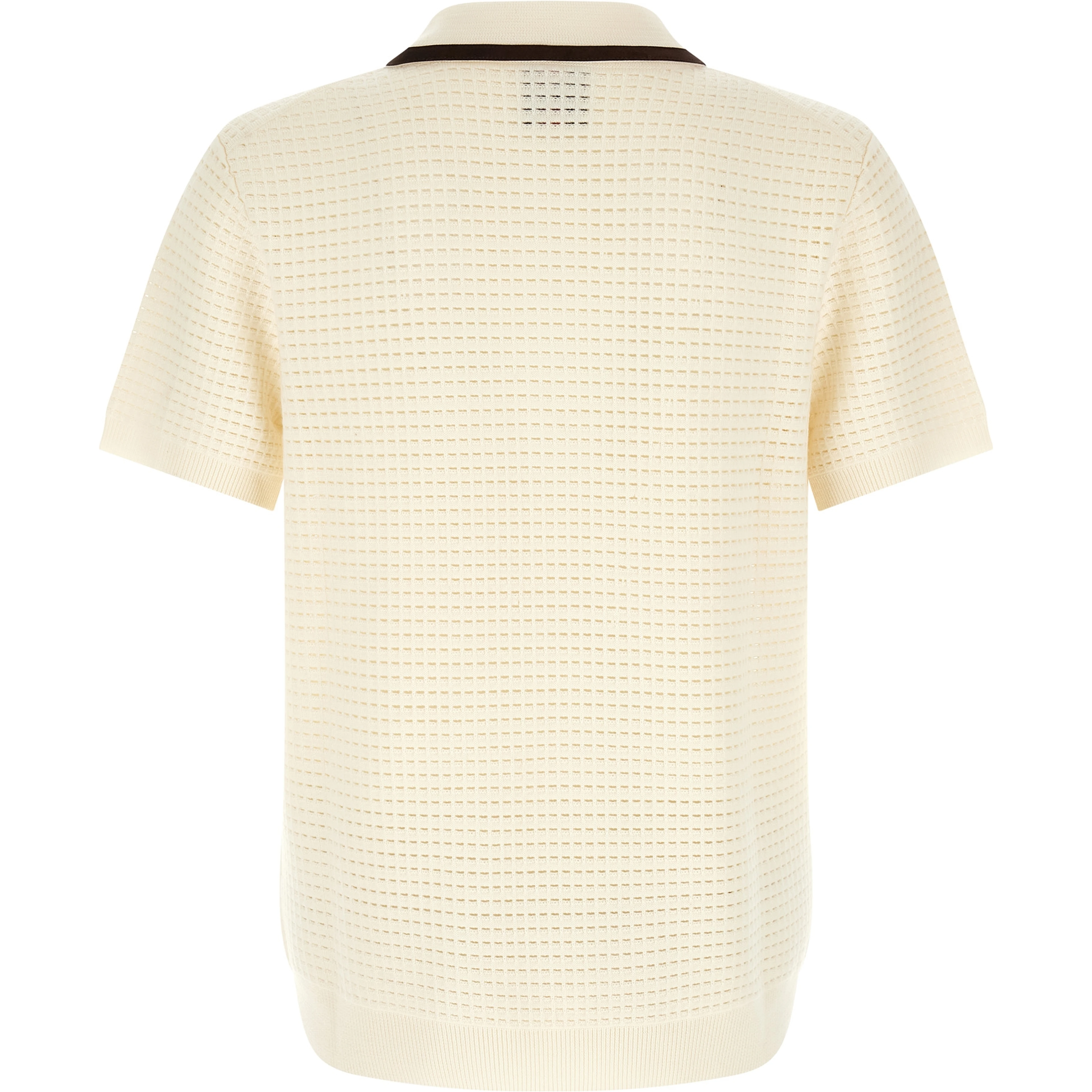 White Wool Polo Shirt
