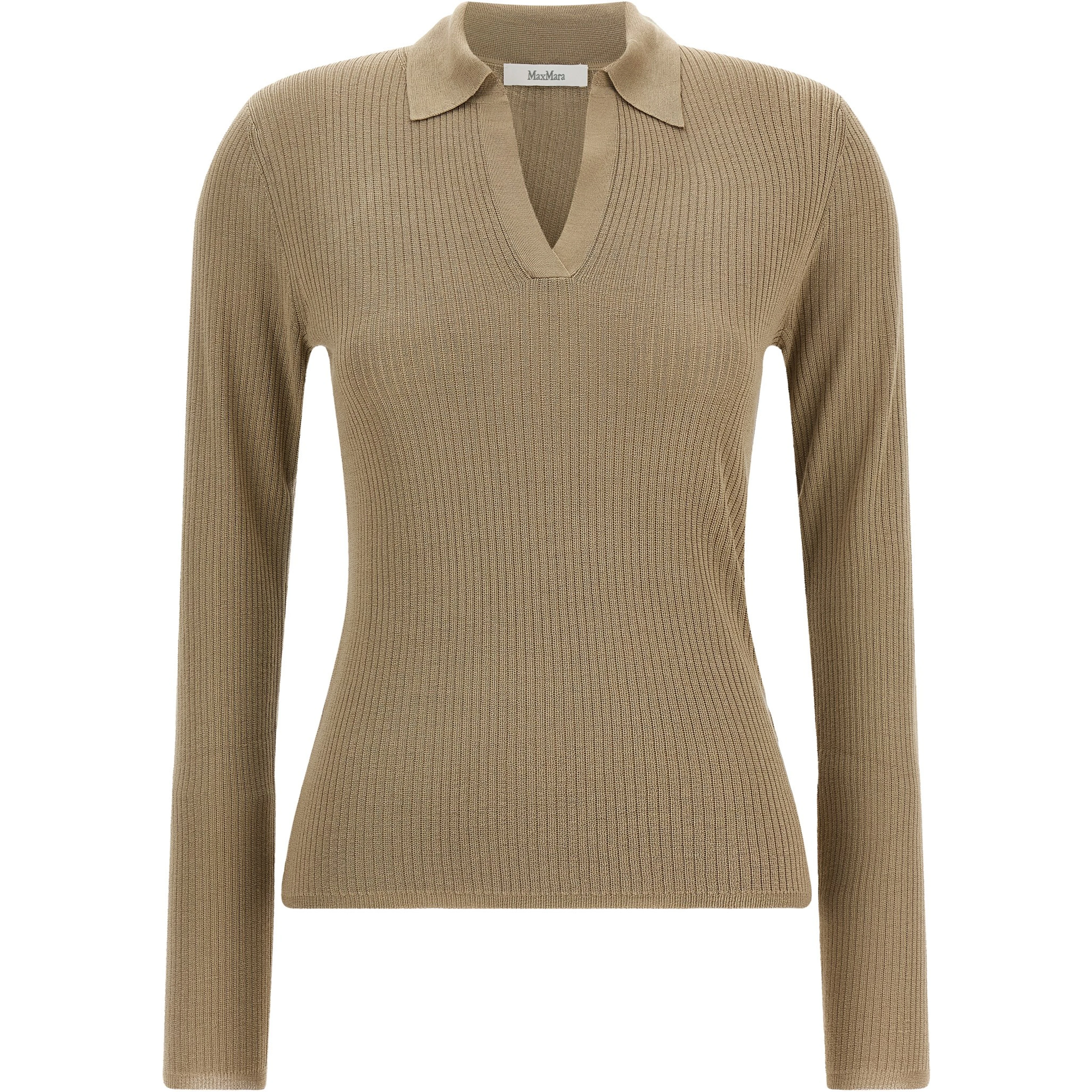 Beige Silk Cardigan