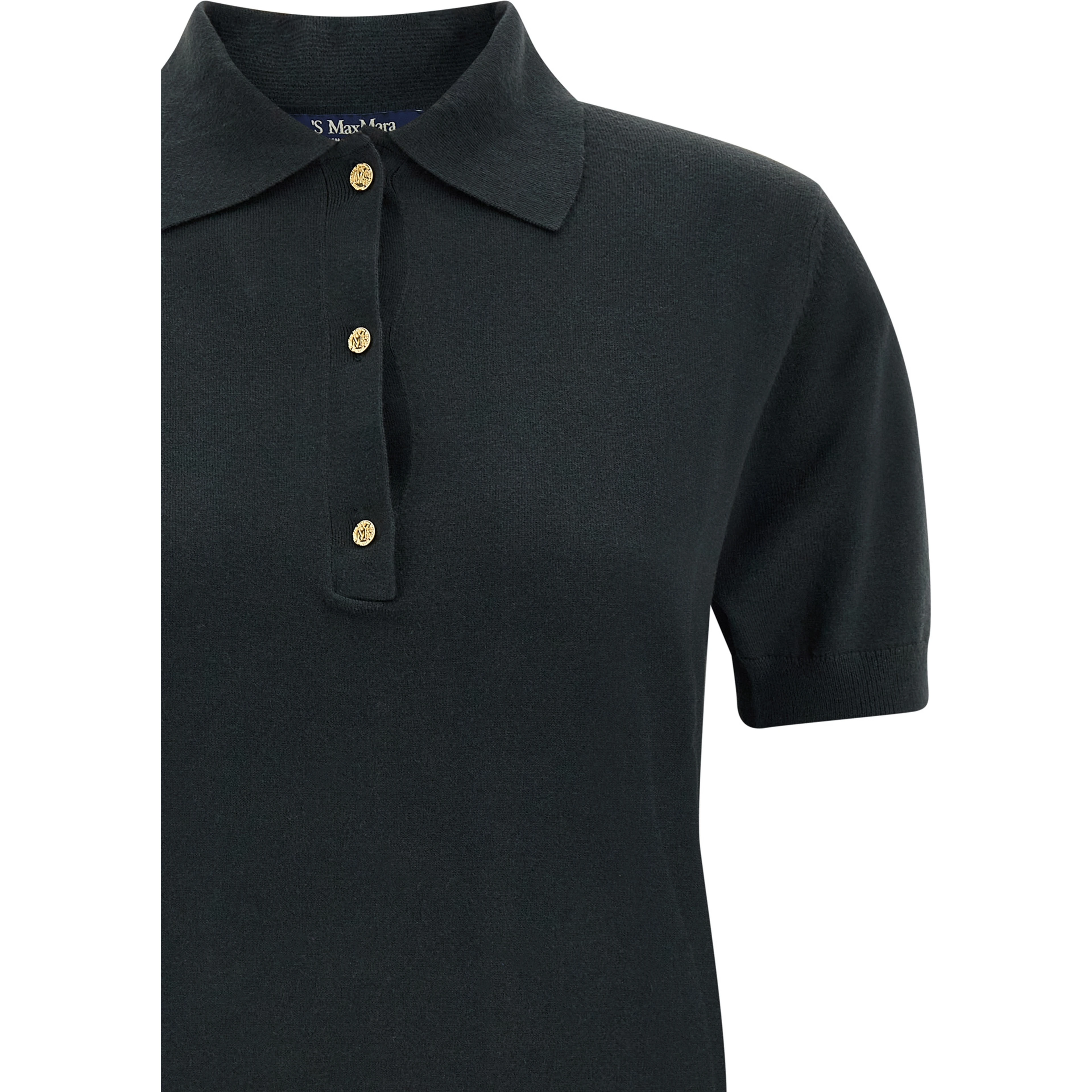 Black Cotton Polo Shirt