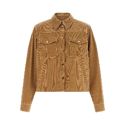 Beige Cotton Denim Jacket