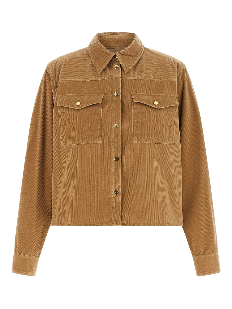 Beige Cotton Denim Jacket