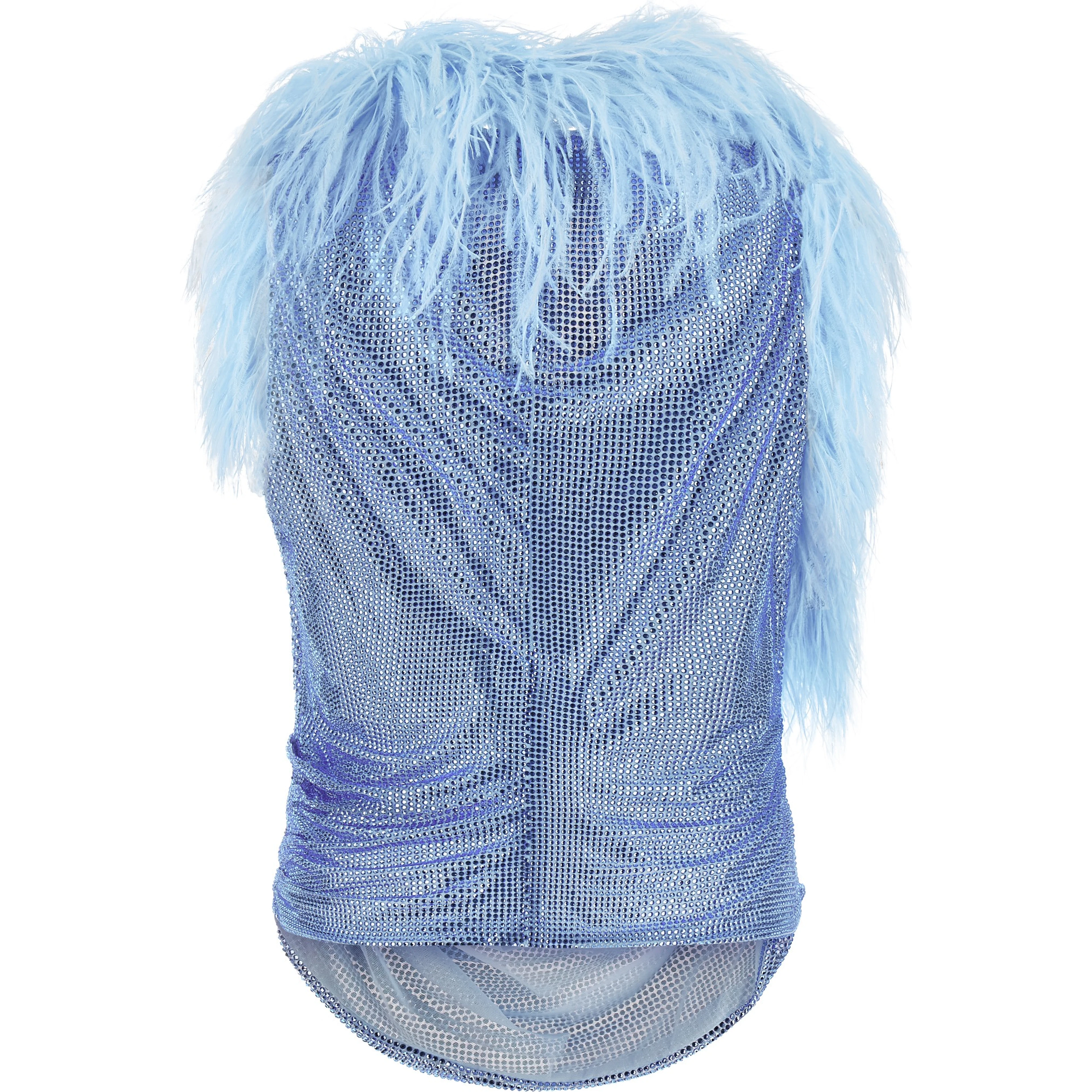 Blue Polyamide Tank Tops