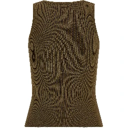 Bicolor Viscose Sleeveles T-Shirt