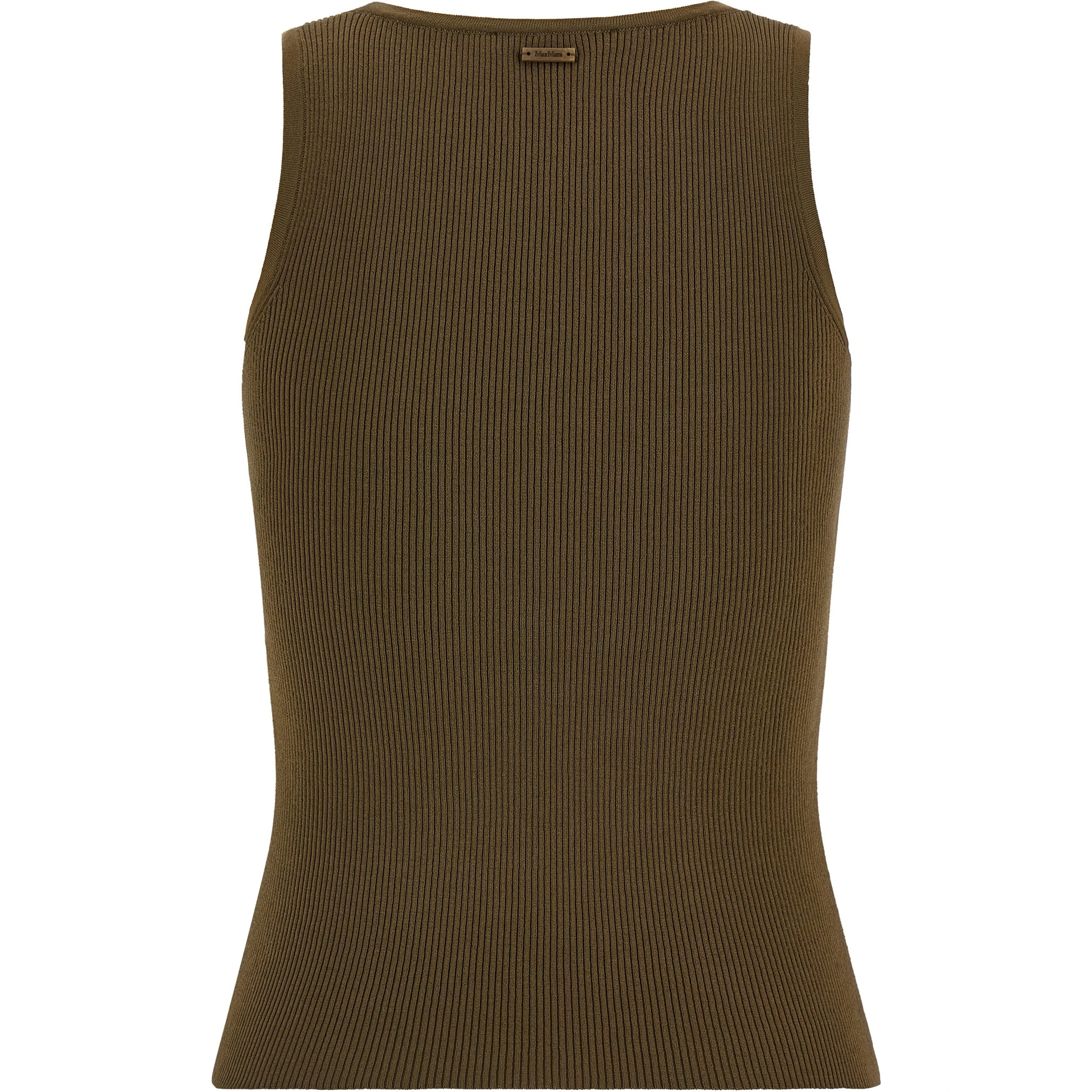 Bicolor Viscose Sleeveles T-Shirt