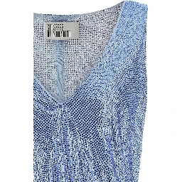 Blue Polyamide Tank Tops
