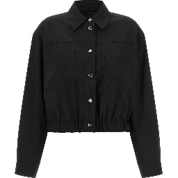 Black Wool Full-Length Jacket