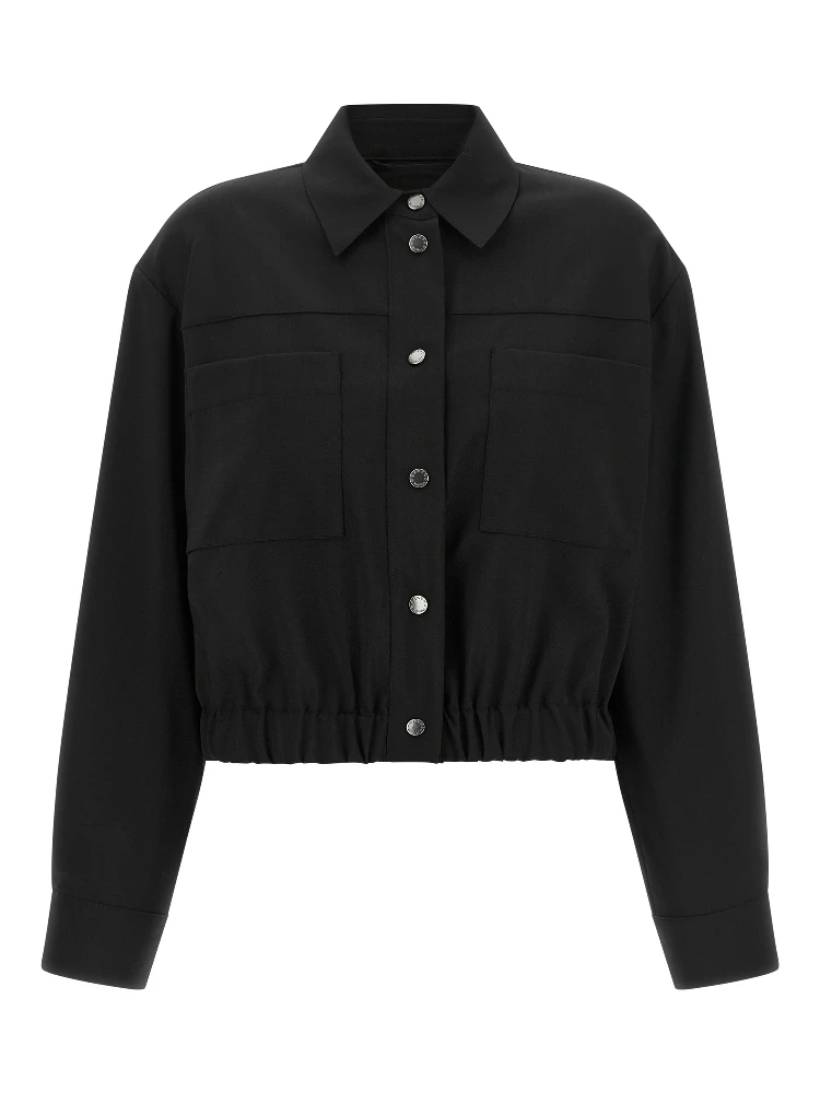 Black Wool Full-Length Jacket