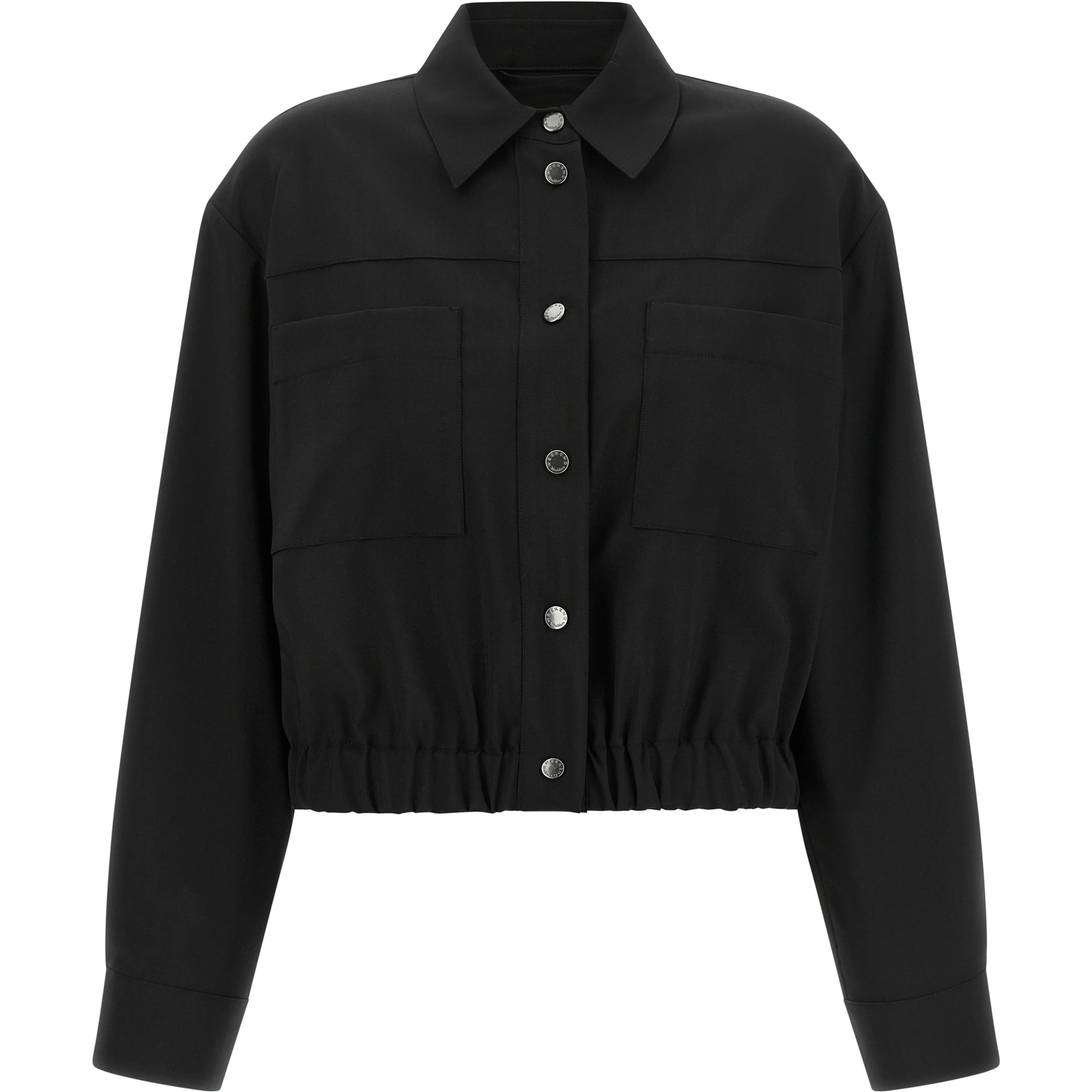 Black Wool Full-Length Jacket