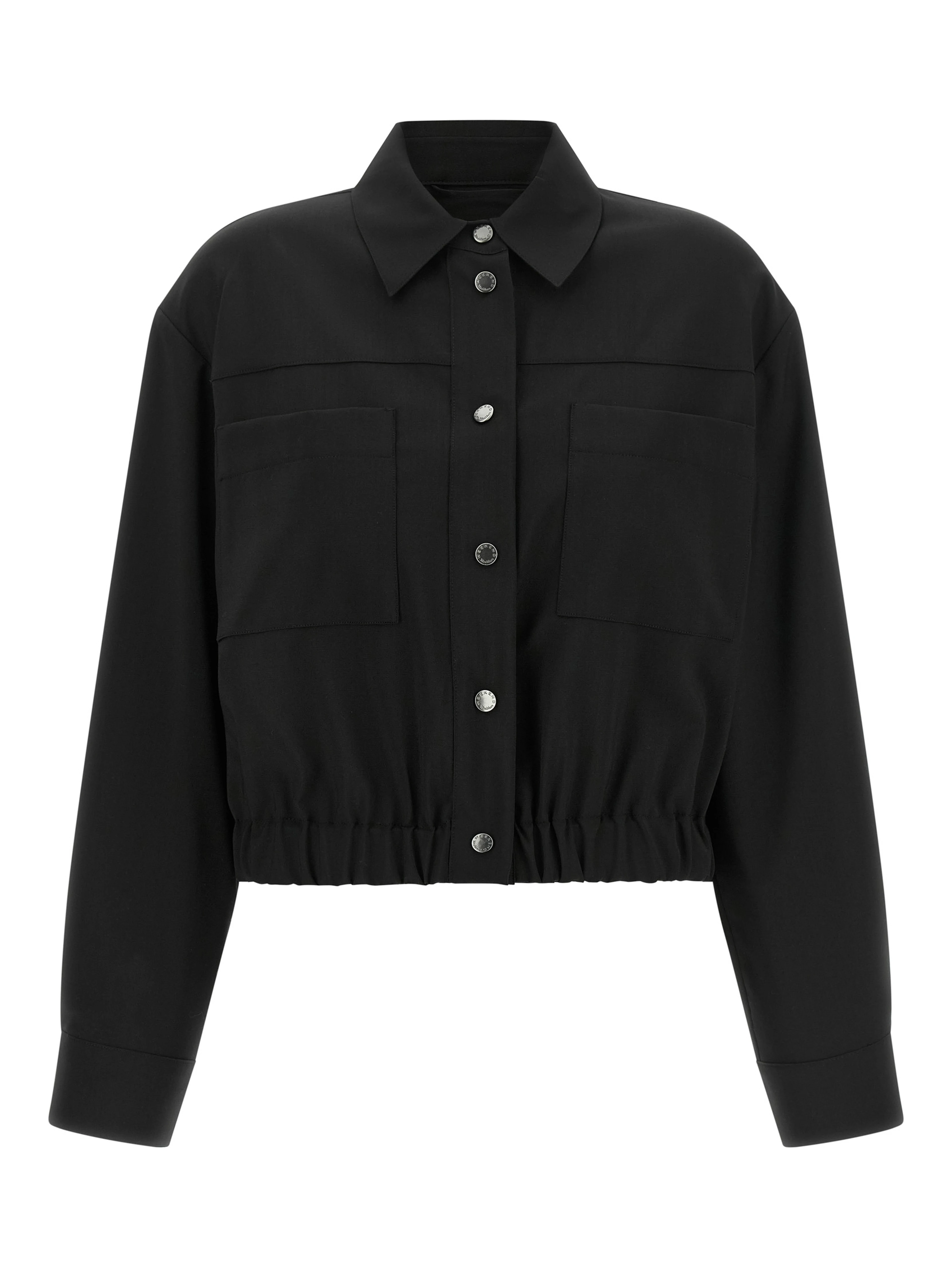 Black Wool Full-Length Jacket