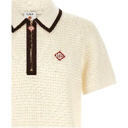 White Wool Polo Shirt