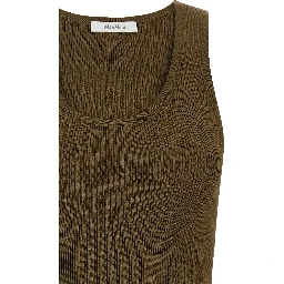 Bicolor Viscose Sleeveles T-Shirt
