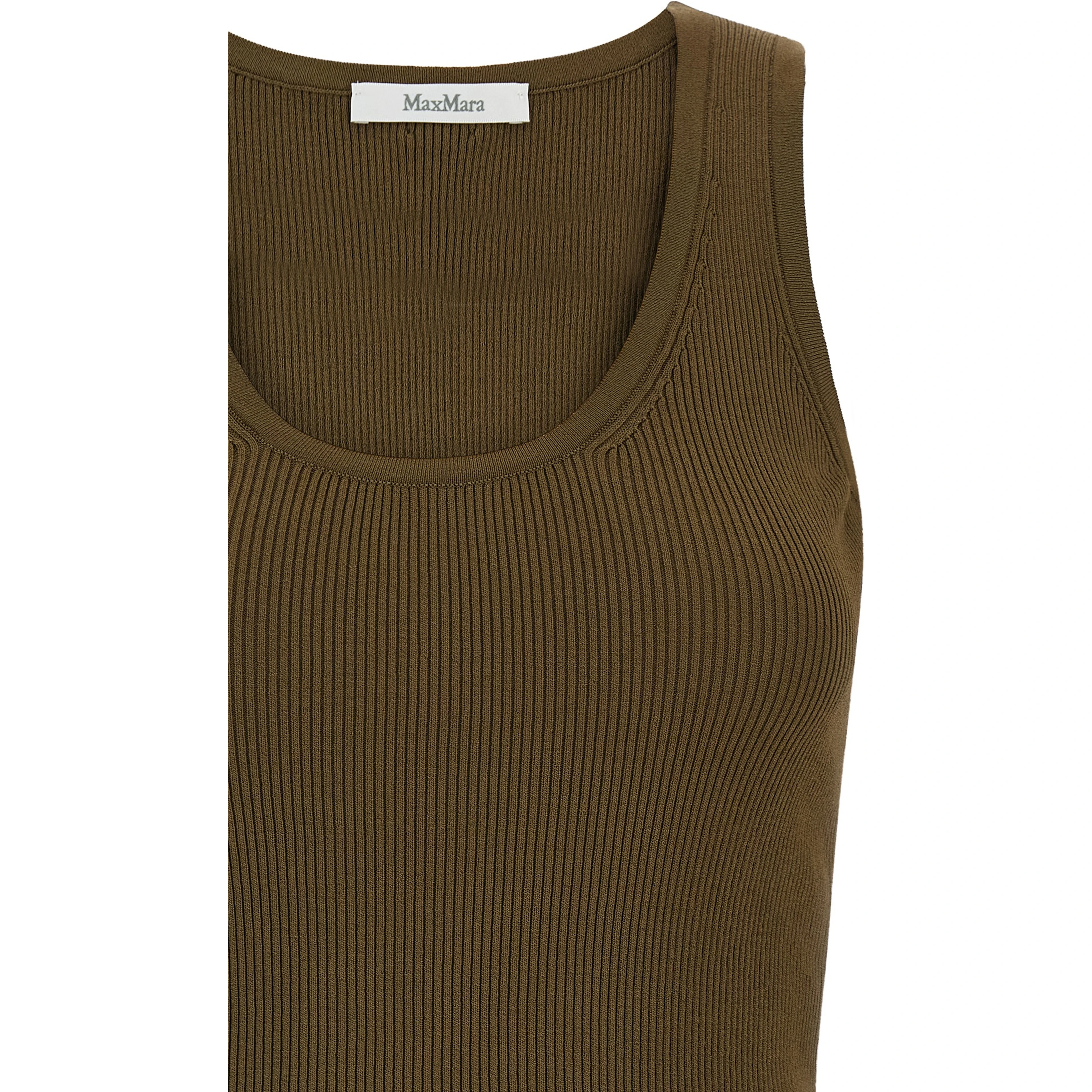 Bicolor Viscose Sleeveles T-Shirt