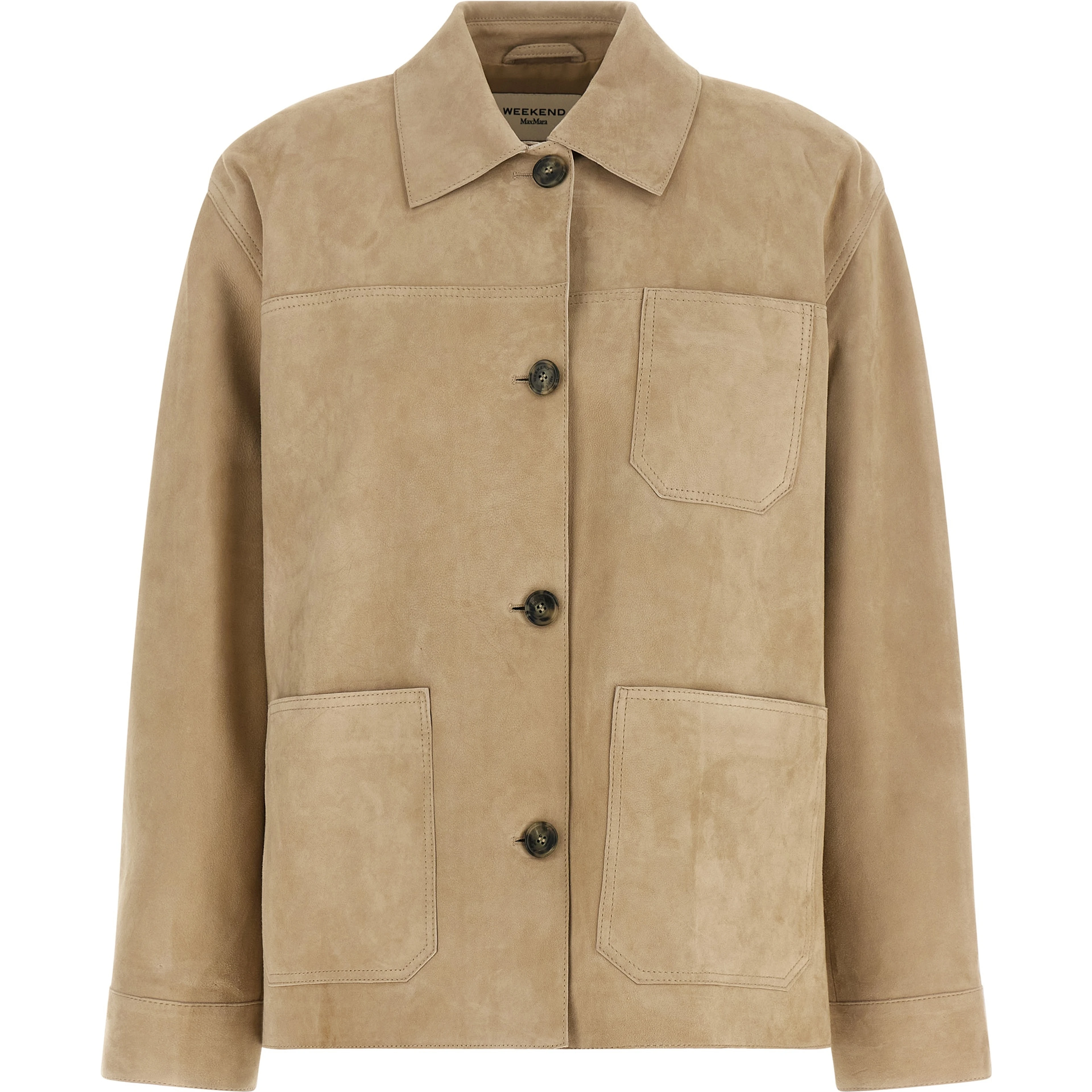 Beige Lamb Leather Leather Jacket