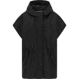 Black Polyamide Sleeveless Jacket