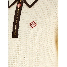 White Wool Polo Shirt