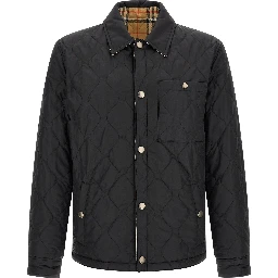 Black Polyamide Full-Length Jacket