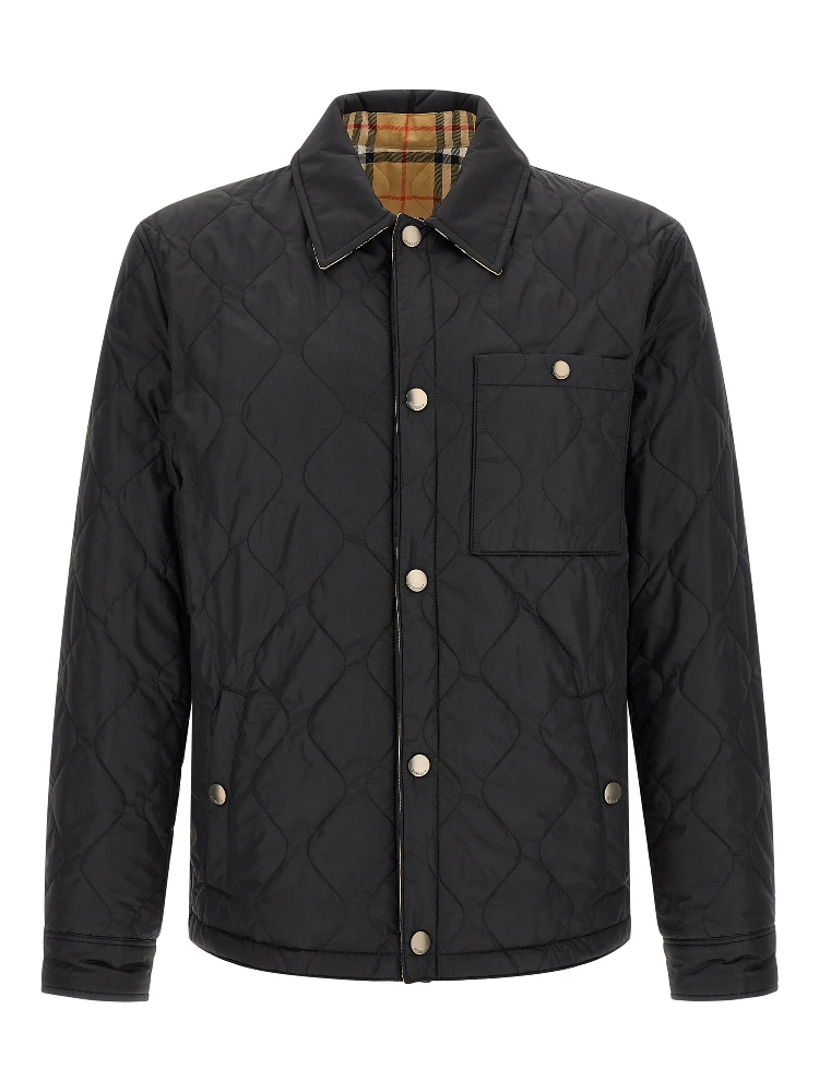 Black Polyamide Full-Length Jacket
