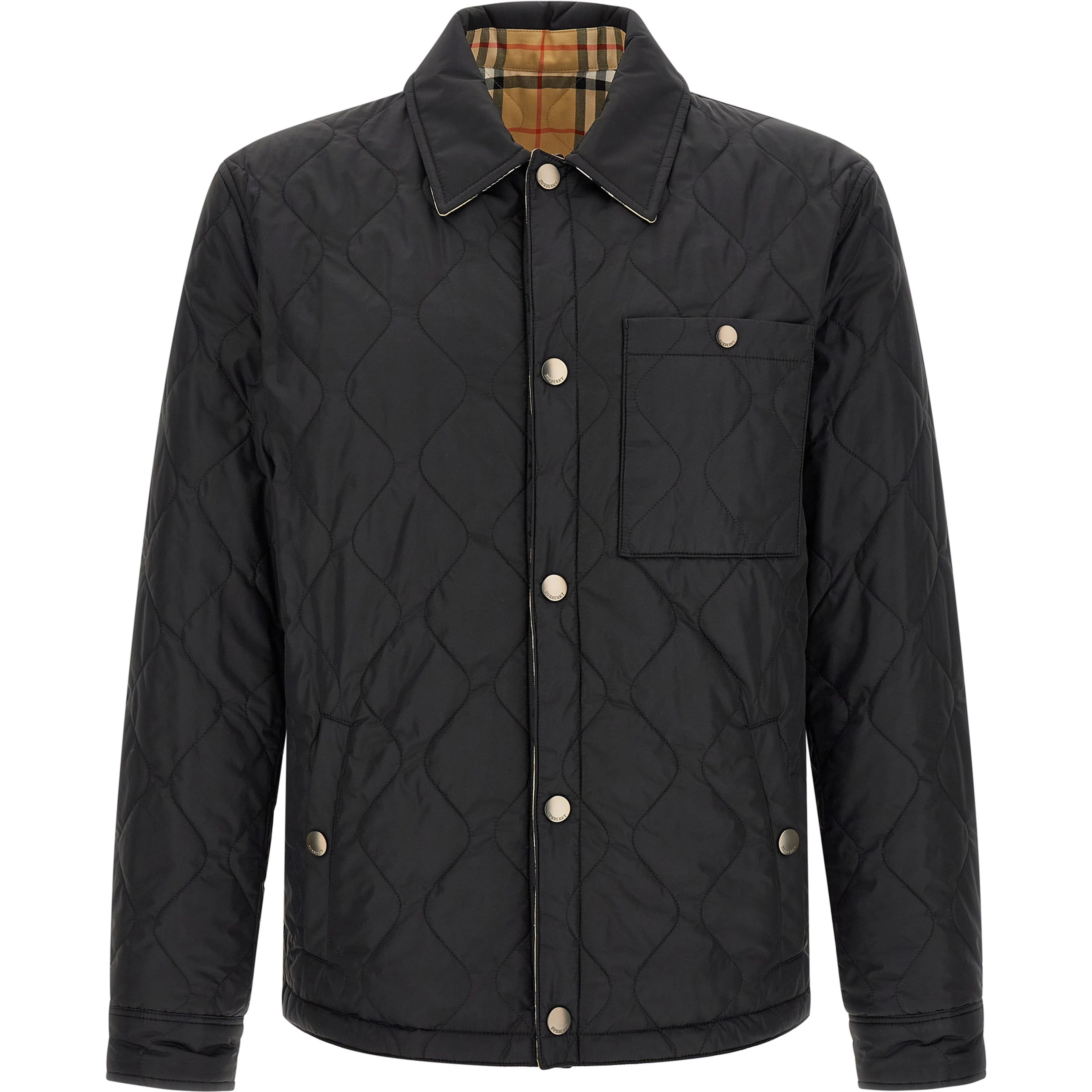 Black Polyamide Full-Length Jacket