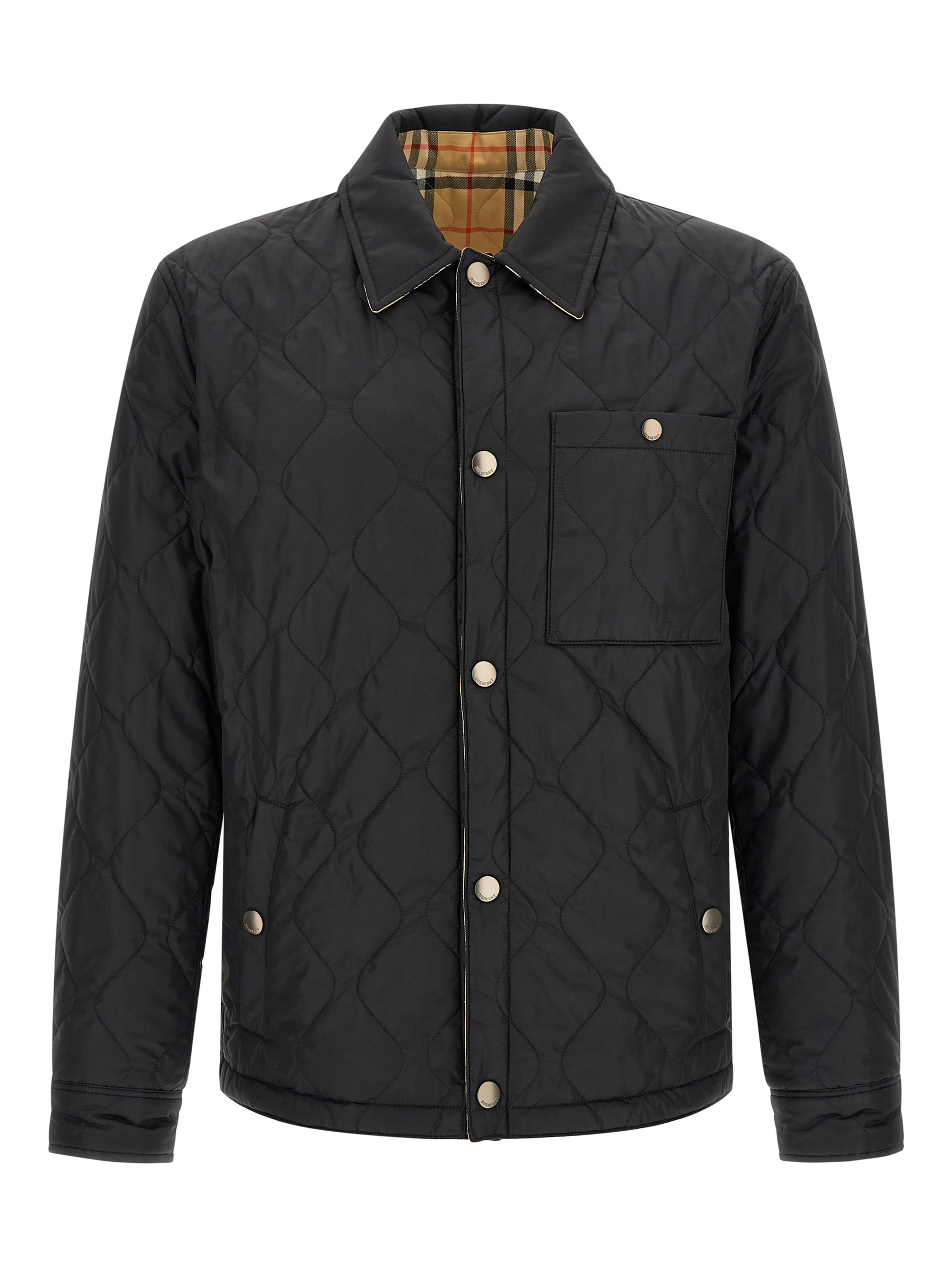 Black Polyamide Full-Length Jacket