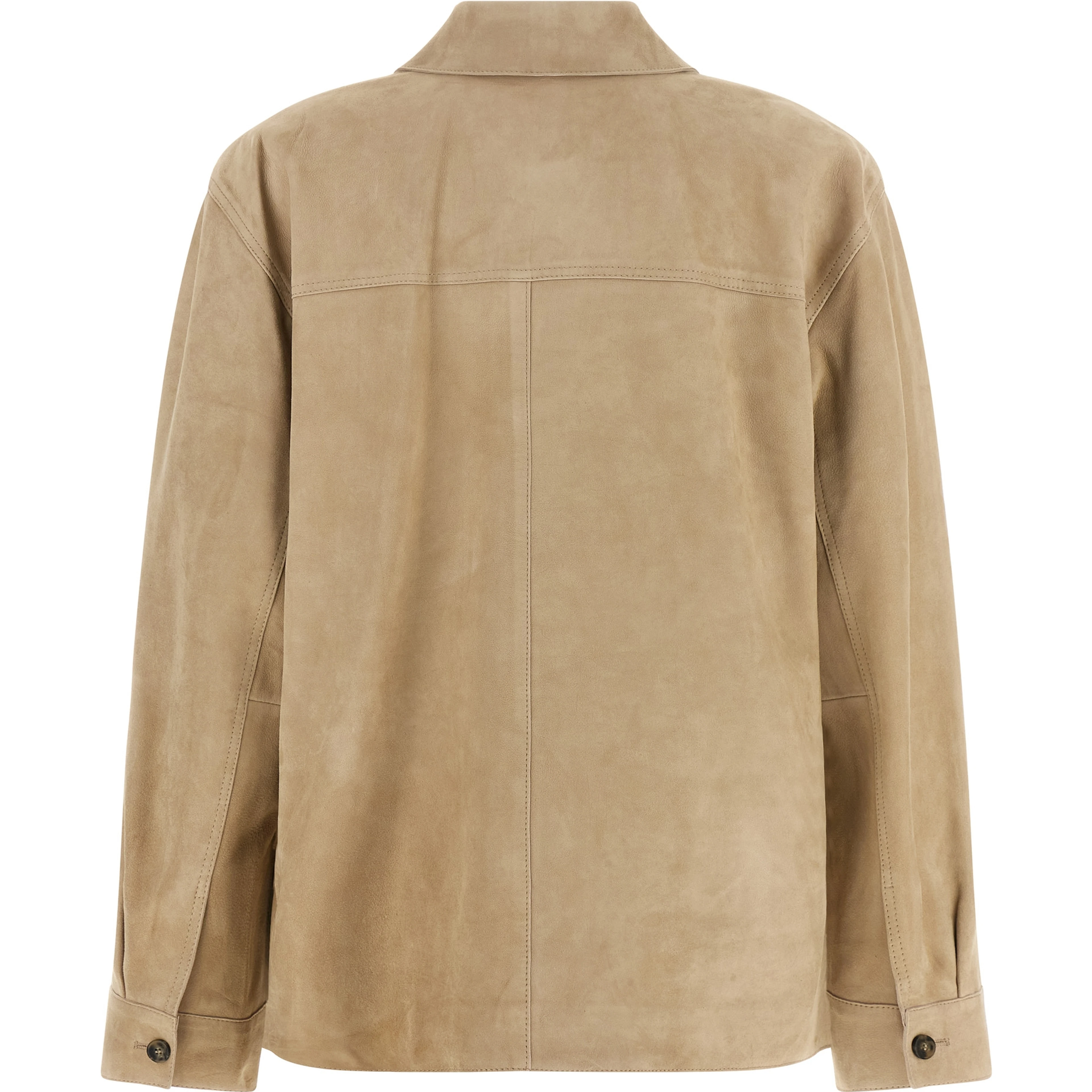 Beige Lamb Leather Leather Jacket