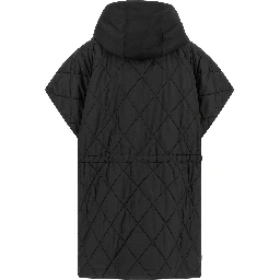 Black Polyamide Sleeveless Jacket