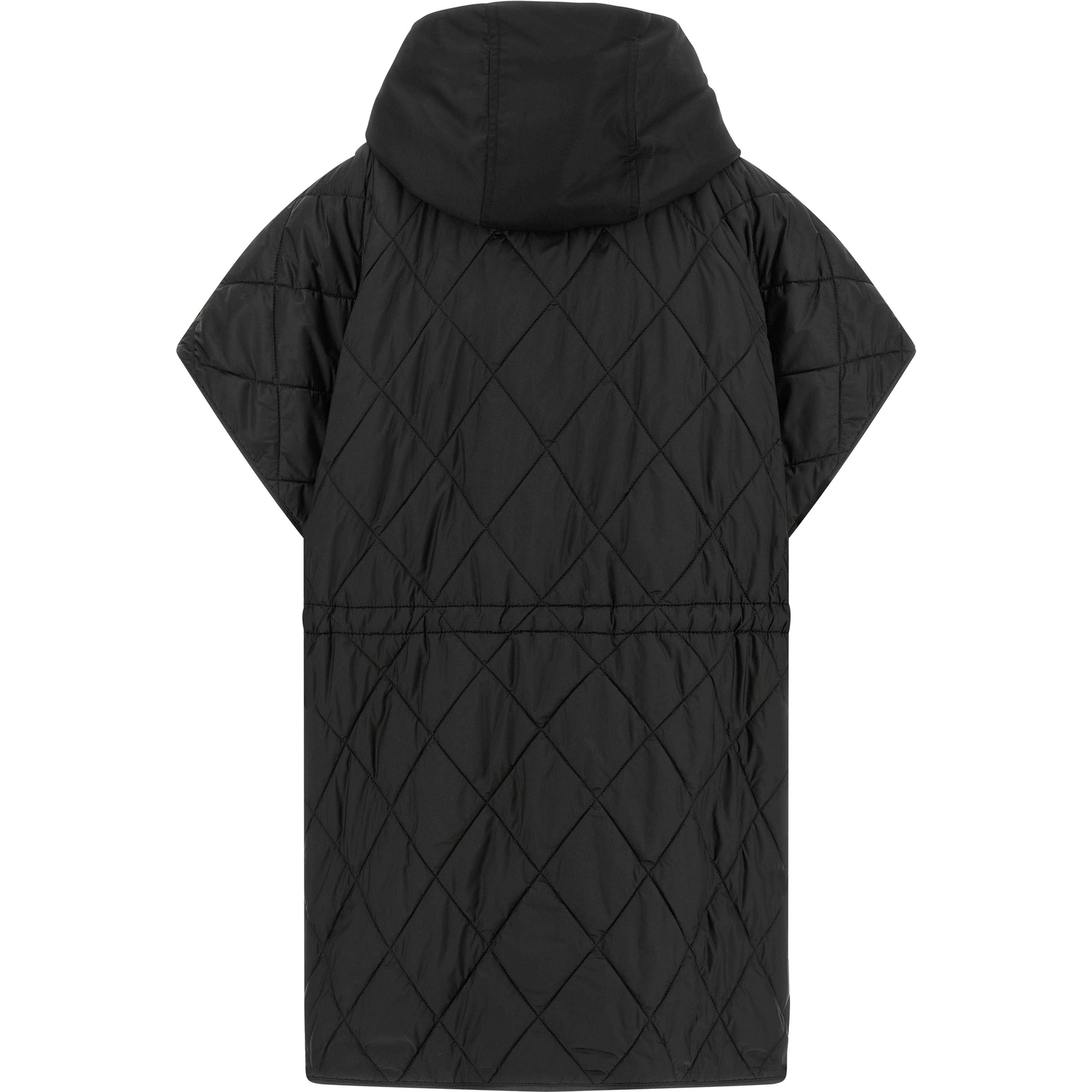 Black Polyamide Sleeveless Jacket