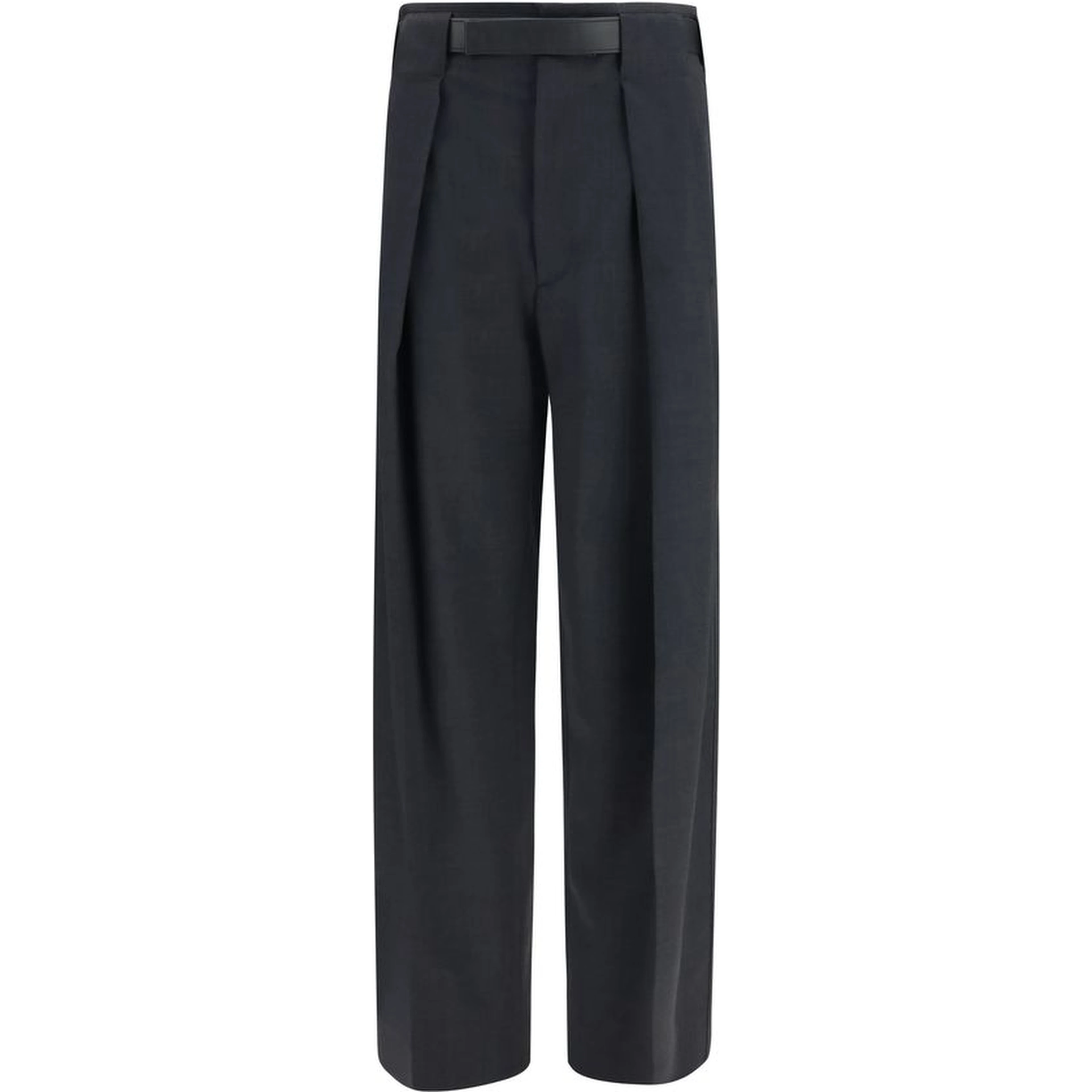 Gray Polyester Dress Pants