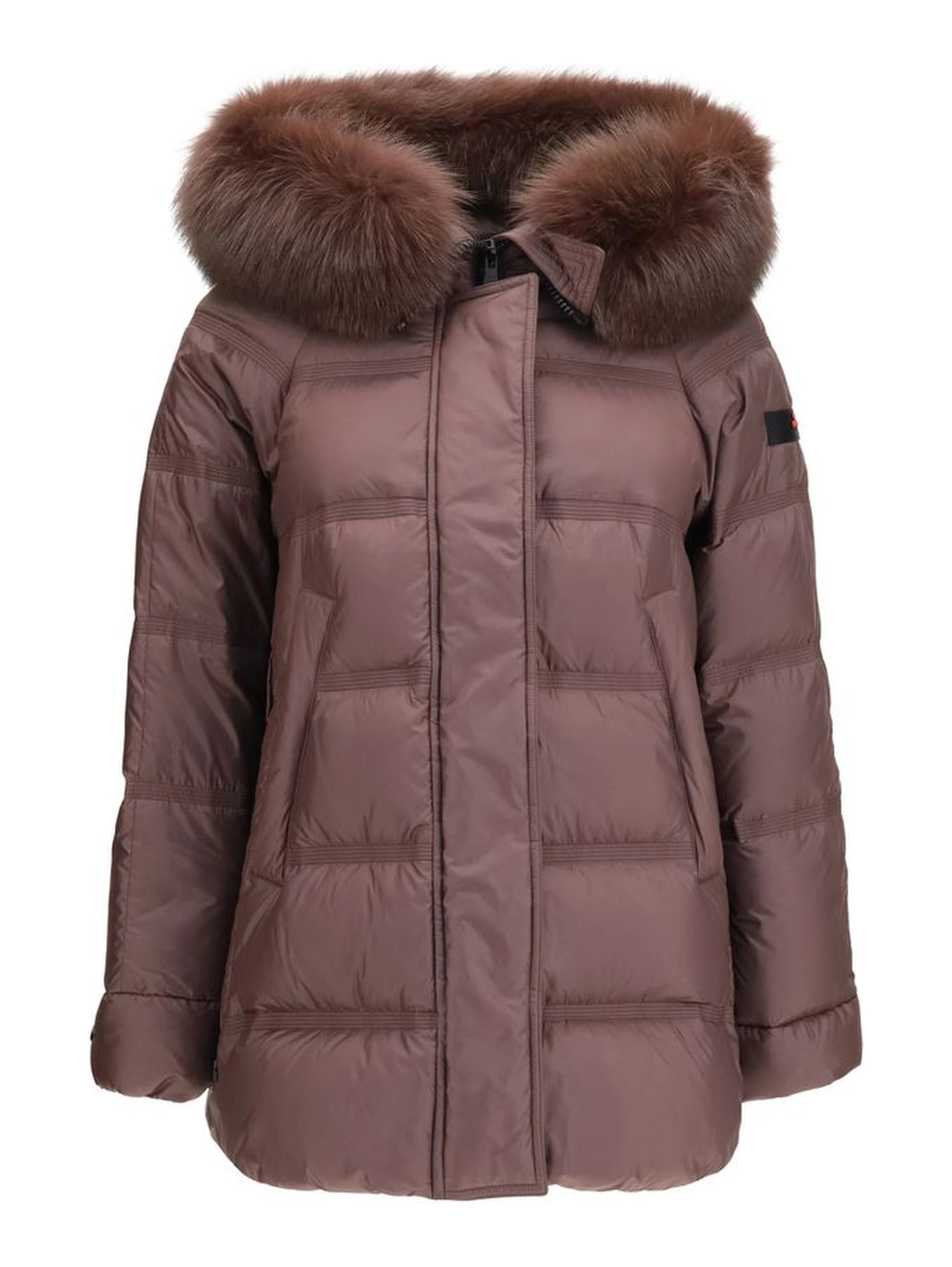 Bordeaux Polyester Full-Length Jacket