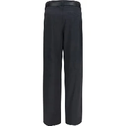 Gray Polyester Dress Pants