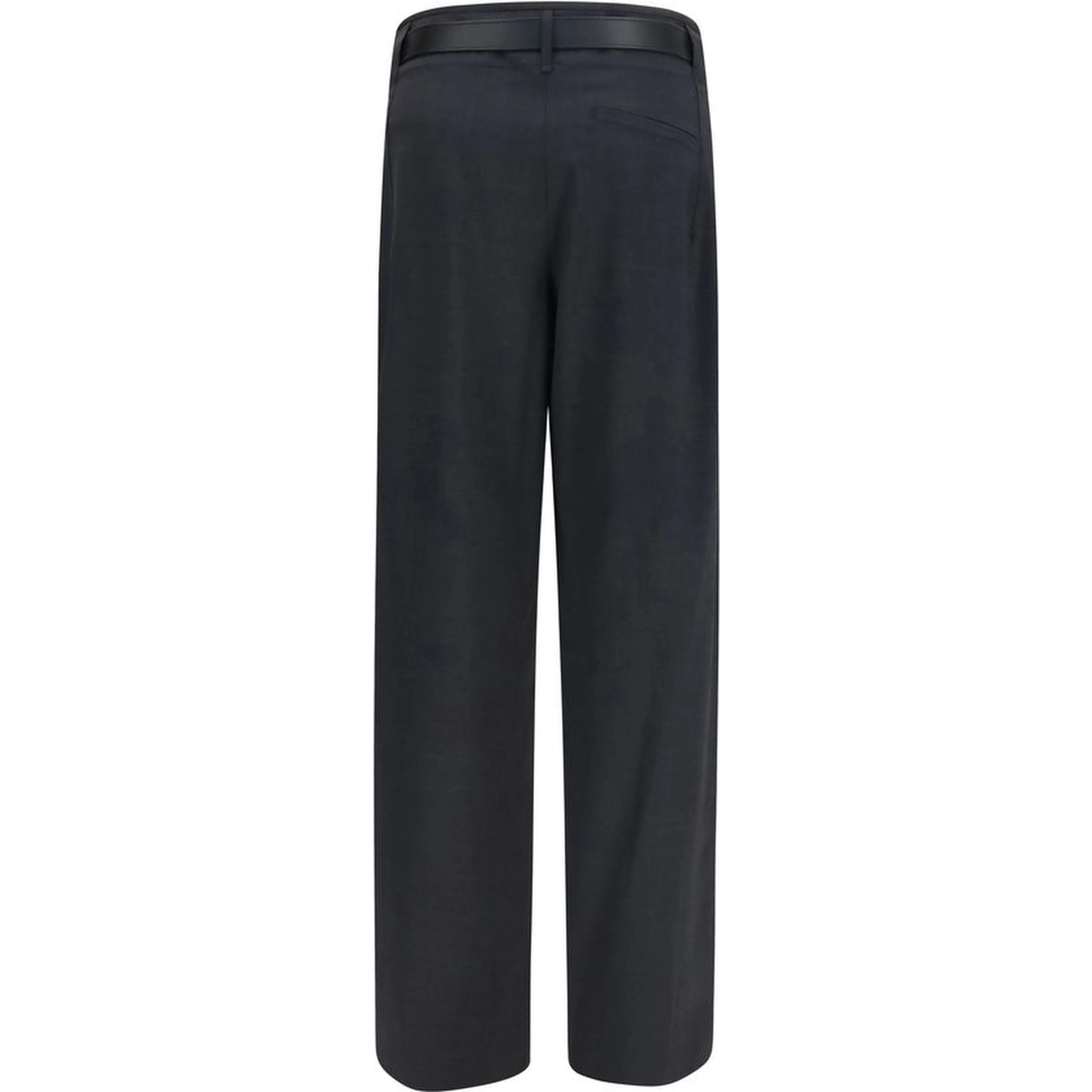 Gray Polyester Dress Pants