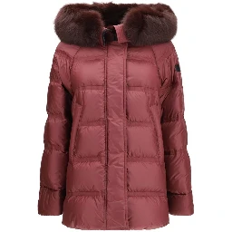 Purple Polyester Full-Length Jacket
