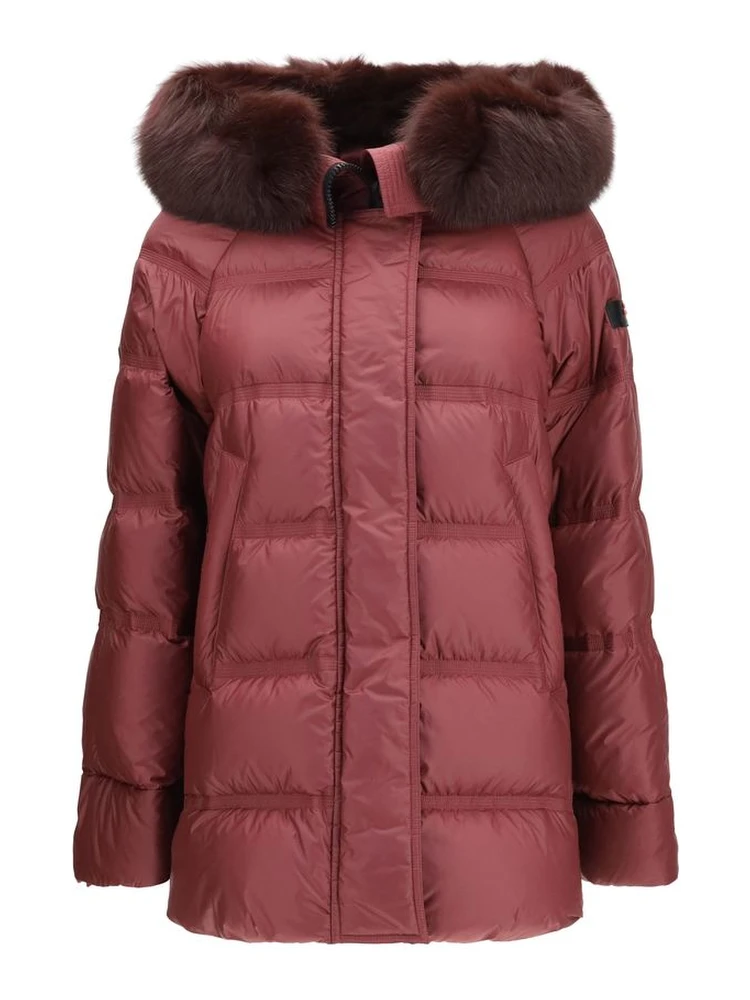Purple Polyester Full-Length Jacket