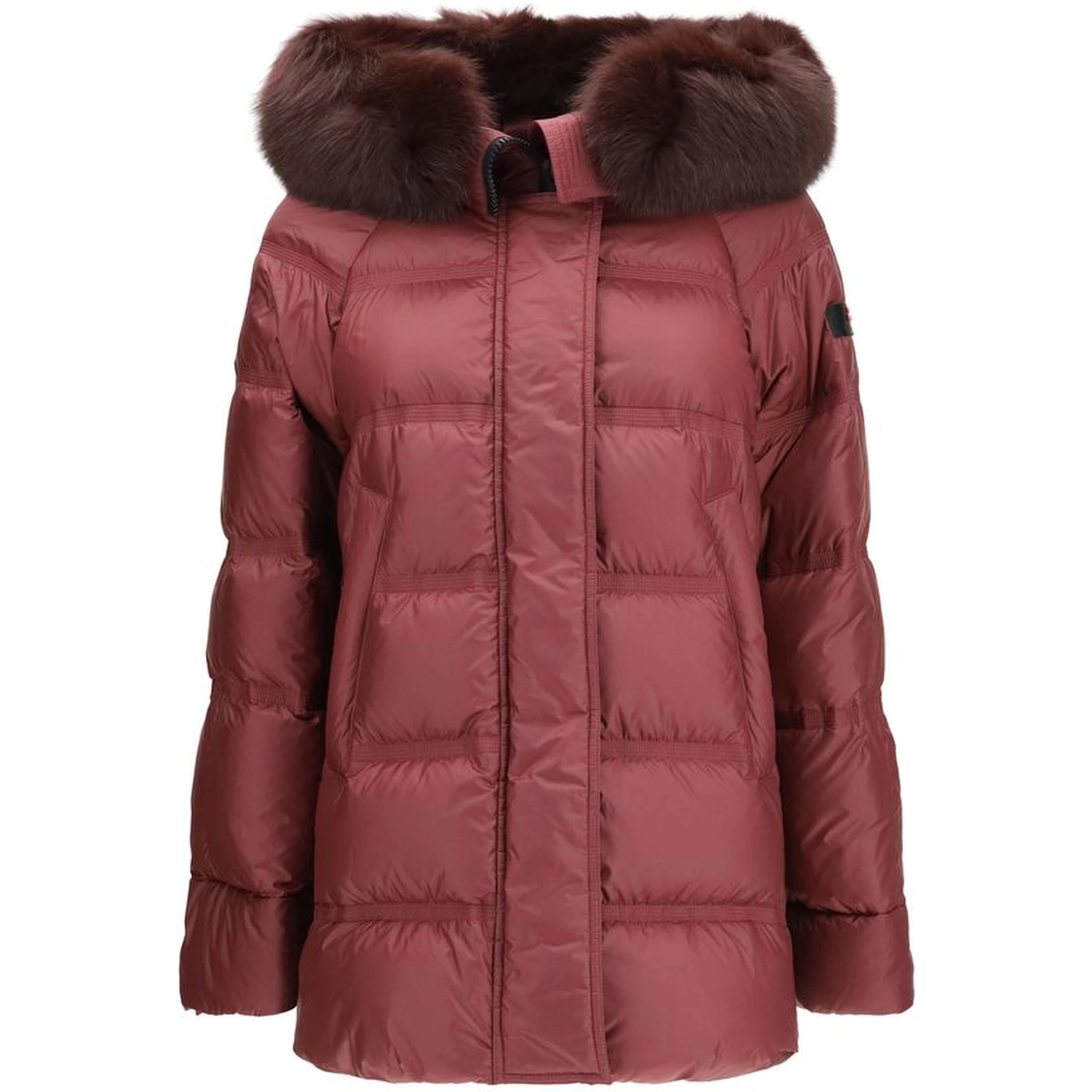 Purple Polyester Full-Length Jacket