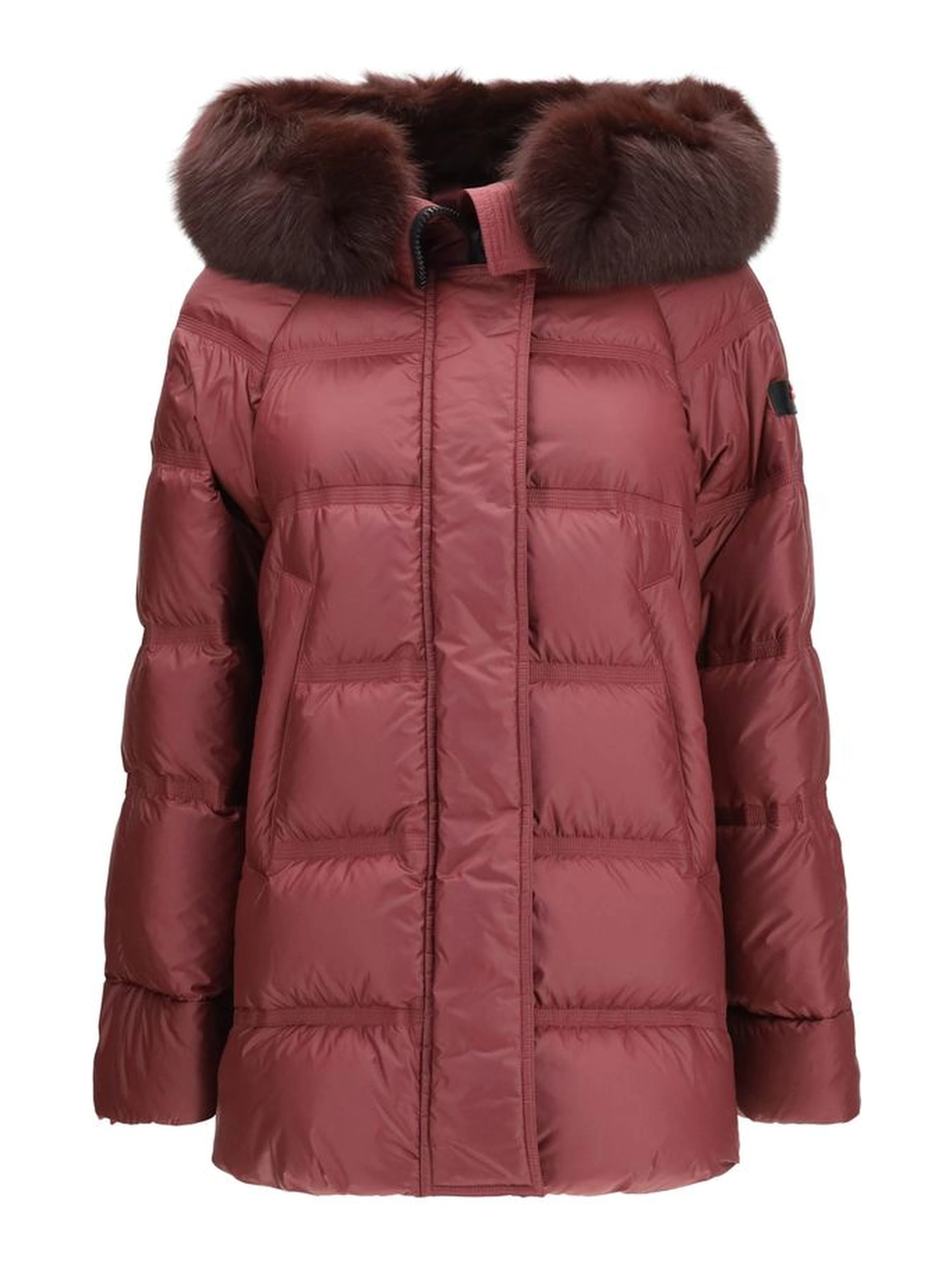 Purple Polyester Full-Length Jacket