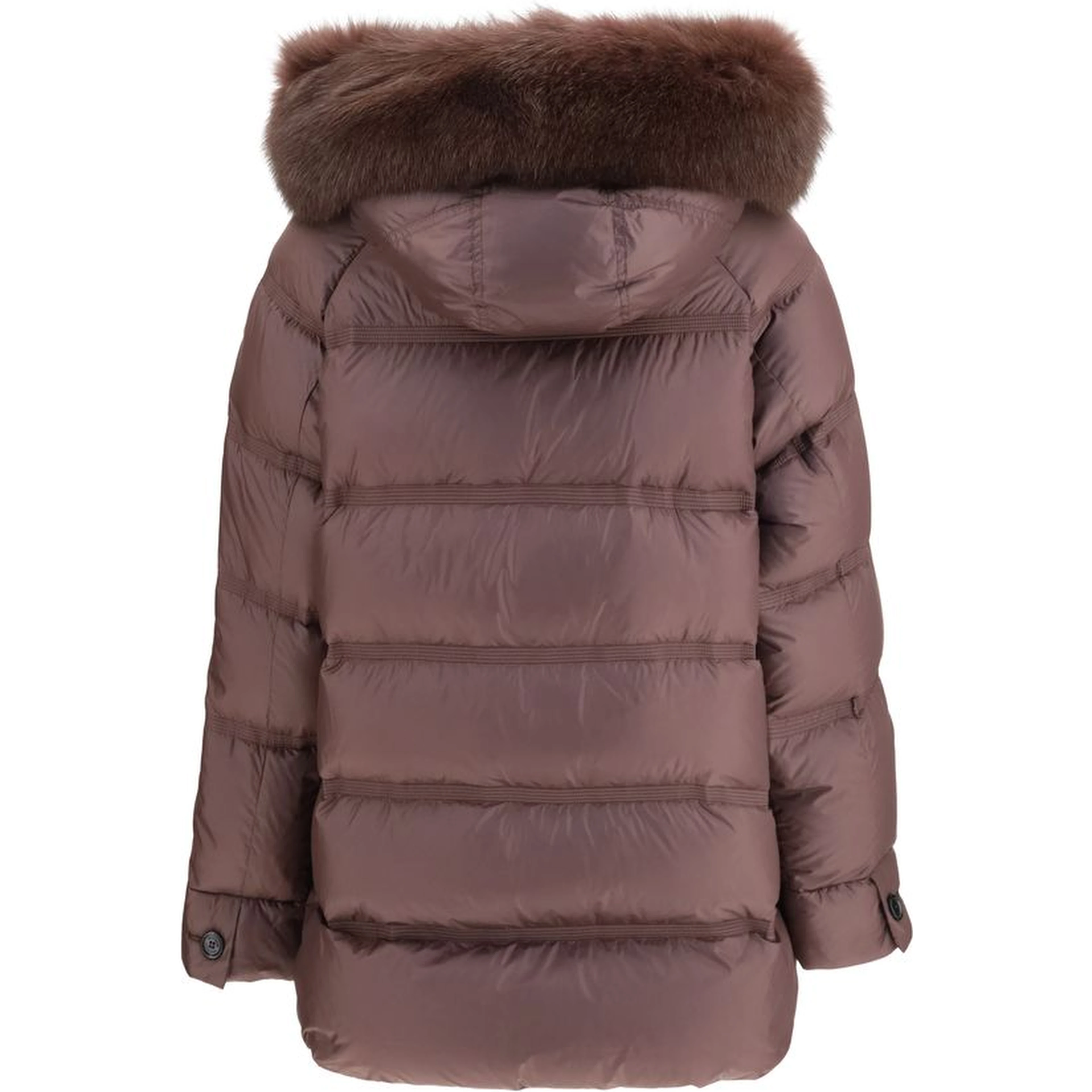 Bordeaux Polyester Full-Length Jacket