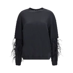 Black Cotton Sweatshirt